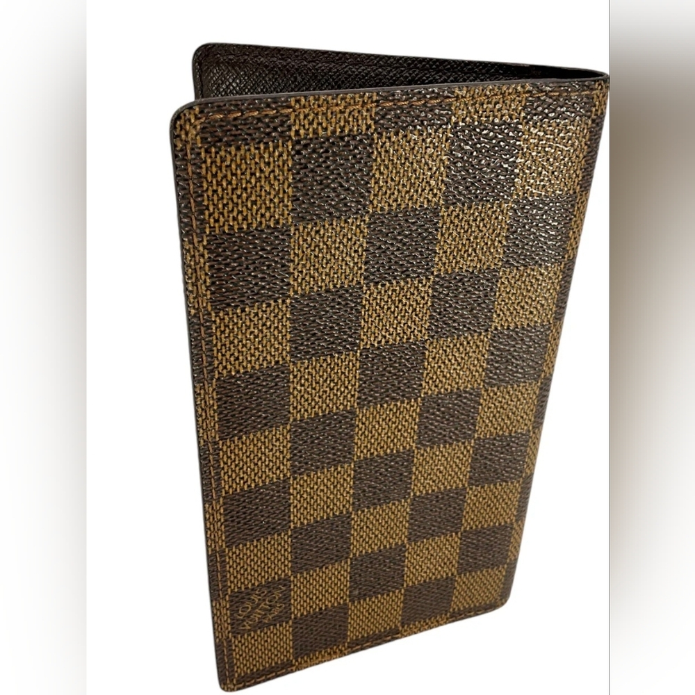 Louis Vuitton Damier Ebene Canvas Bi Fold Checkbook Holder, Vintage